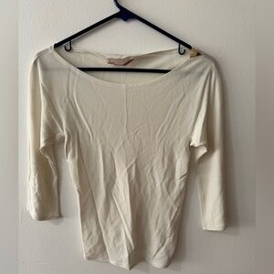 Valentino Cream Long Sleeve Top